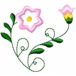 Flowers Embroidery Design 2